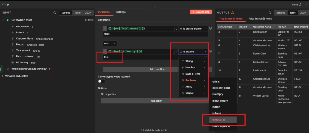 Adding it to true boolean value in IF Node