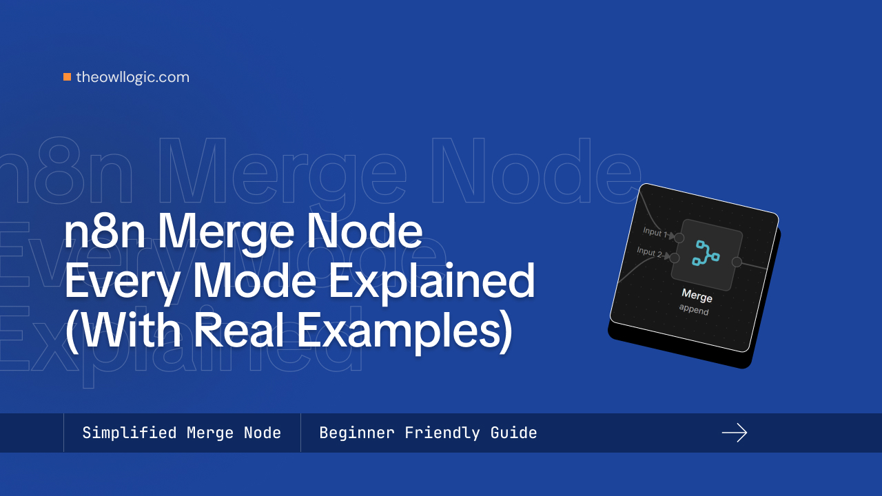 n8n Merge Node: Every Mode Explained (With Real Examples)